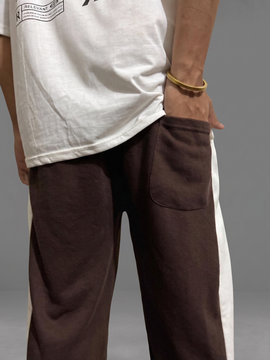 MOCHA BROWN - DUAL PANEL BAGGY