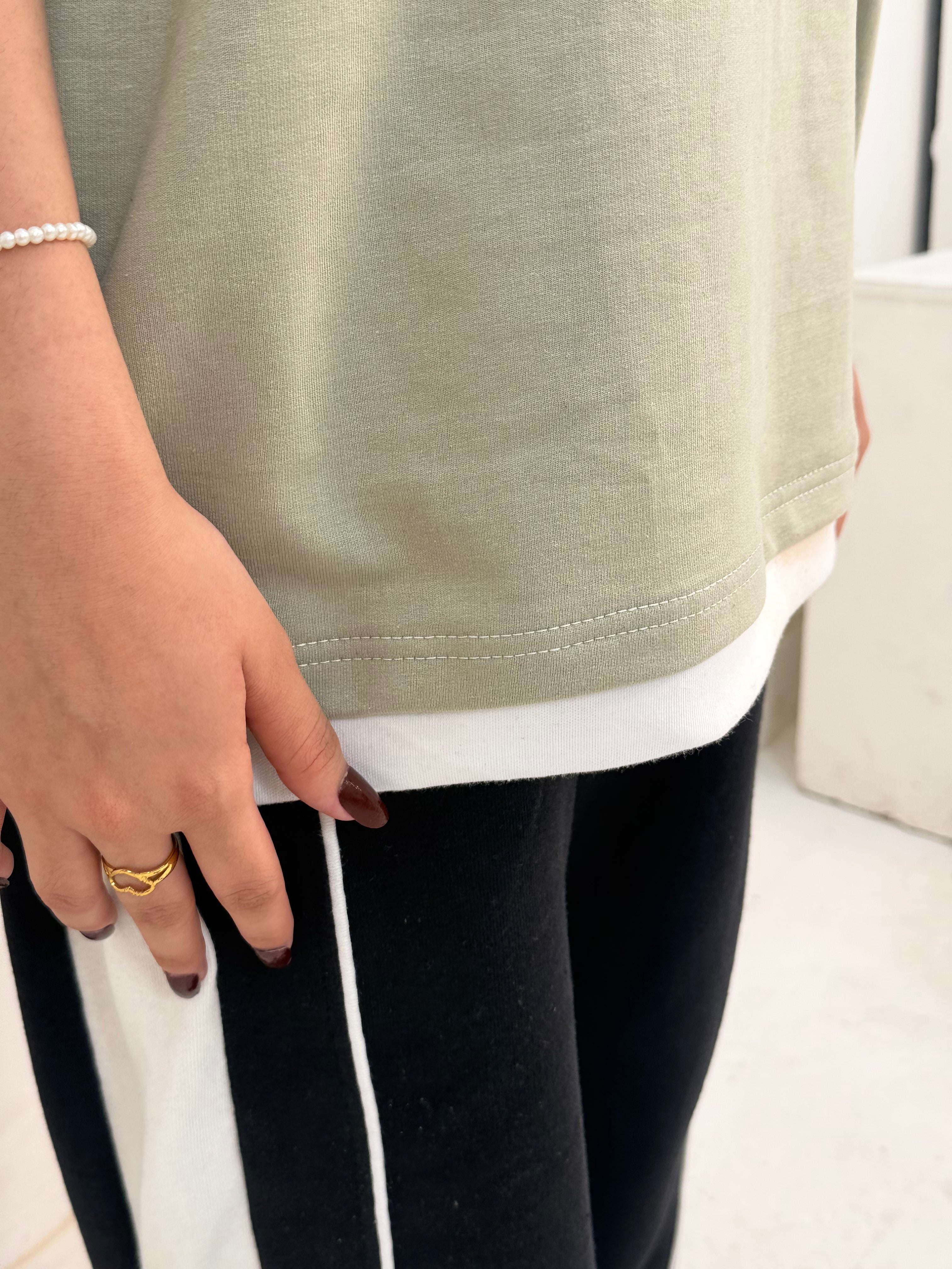 SAGE  GREEN ZIP POLO